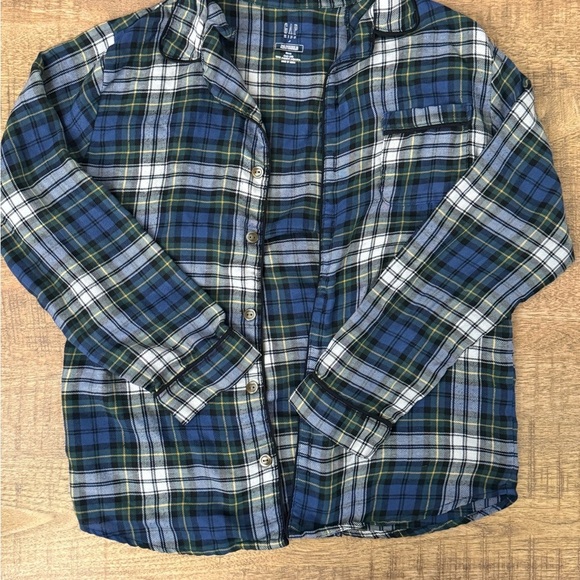 GAP Other - GAP Kid’s Casual Blue and Green Plaid Shirt-Size 10
